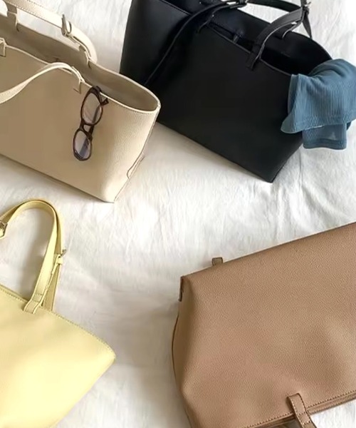 enlit(エンリット)の「【 enlit 】 ワイドシルエット トートバッグ(トートバッグ・レディース・アイボリー/ブラック/ベージュ・FREE)」の18枚目の写真