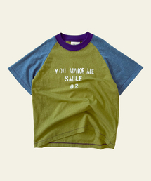 FRISE（フリゼ）の「SMILE raglan short sleeved-t, green（Tシャツ/カットソー・キッズ）」