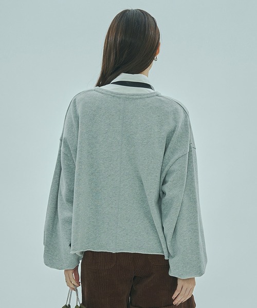 ROSE BUD(ローズバッド)の「V-NECK SWEATSHIRT(スウェット・レディース・グレー/オフホワイト/パープル・ONE SIZE)」の12枚目の写真