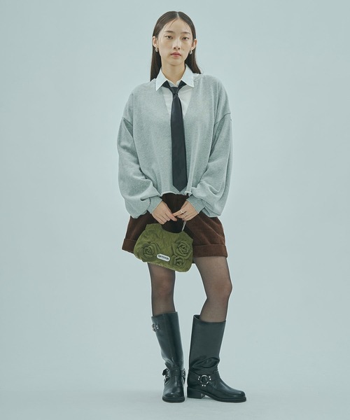 ROSE BUD(ローズバッド)の「V-NECK SWEATSHIRT(スウェット・レディース・グレー/オフホワイト/パープル・ONE SIZE)」の13枚目の写真