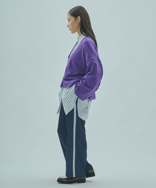 ROSE BUD(ローズバッド)の「V-NECK SWEATSHIRT(スウェット・レディース・グレー/オフホワイト/パープル・ONE SIZE)」の22枚目の写真
