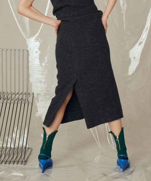 FAKUI(ファクイ)の「WIDE RIB ZIPPER SOCKS / ワイドリブジッパーソックス(ソックス/靴下・レディース・ピンク/グリーン・22.0~24.0cm)」の3枚目の写真