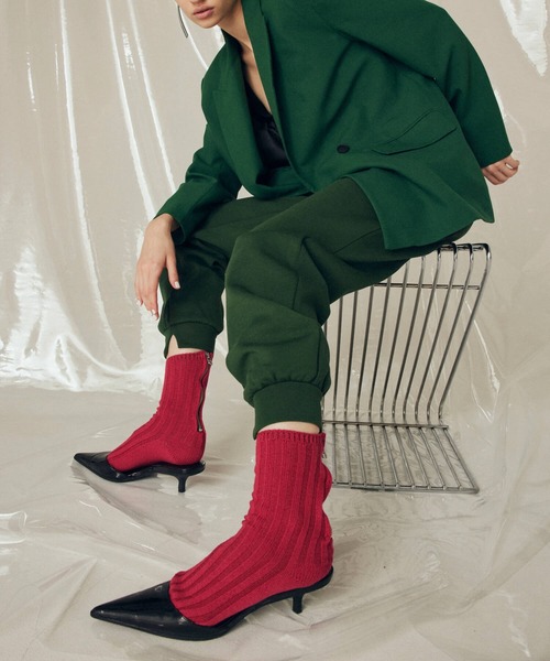 FAKUI(ファクイ)の「WIDE RIB ZIPPER SOCKS / ワイドリブジッパーソックス(ソックス/靴下・レディース・ピンク/グリーン・22.0~24.0cm)」の12枚目の写真