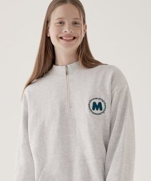 MATCHGLOBE（マッチグローブ）の「ハーフネックジップアップスウェットシャツ（メランジグレー）（スウェット）」