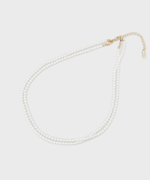 INDIVI（インディヴィ）の「【マルチWAY／セレモニー】2連シンプルパール調ネックレス（ネックレス・レディース・ゴールド・00）」の5枚目の写真