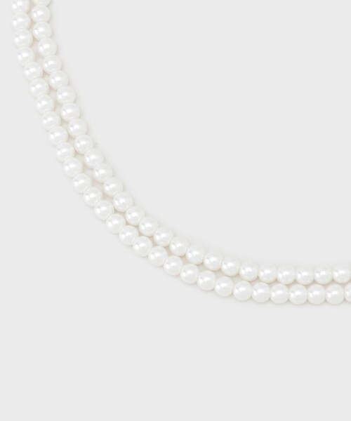 INDIVI（インディヴィ）の「【マルチWAY／セレモニー】2連シンプルパール調ネックレス（ネックレス・レディース・ゴールド・00）」の6枚目の写真