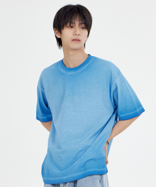 BY.L(バイエル)の「フェイドピグメントTシャツブルー(Tシャツ/カットソー・メンズ・その他・MEDIUM/LARGE/X-LARGE/XX-LARGE)」の1枚目の写真