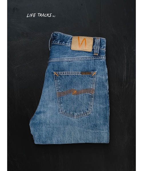 Nudie Jeans(ヌーディージーンズ)の「Nudie Jeans/ヌーディージーンズ Steady Eddie II / レギュラーテーパード ジーンズ / Raw Tracks(デニムパンツ・メンズ・ライトインディゴブルー・32)」の1枚目の写真