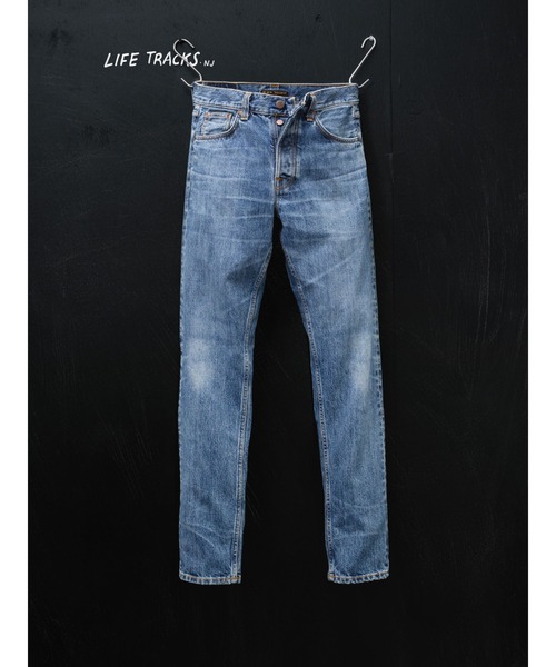 Nudie Jeans(ヌーディージーンズ)の「Nudie Jeans/ヌーディージーンズ Steady Eddie II / レギュラーテーパード ジーンズ / Raw Tracks(デニムパンツ・メンズ・ライトインディゴブルー・32/30/29/31)」の2枚目の写真