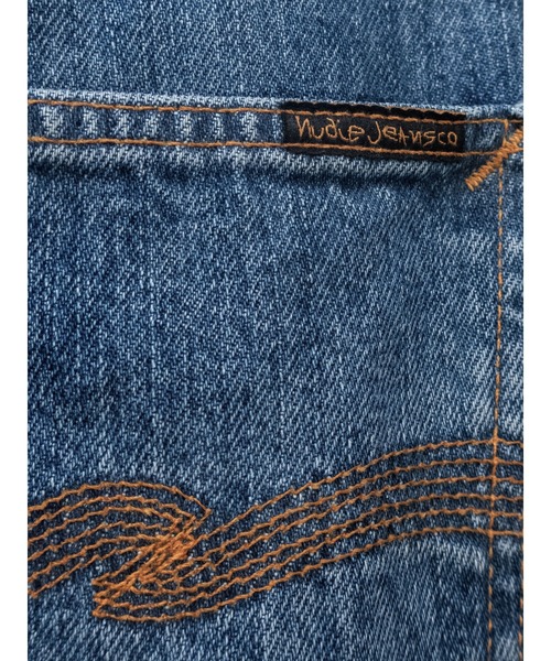 Nudie Jeans(ヌーディージーンズ)の「Nudie Jeans/ヌーディージーンズ Steady Eddie II / レギュラーテーパード ジーンズ / Raw Tracks(デニムパンツ・メンズ・ライトインディゴブルー・32/30/29/31)」の4枚目の写真