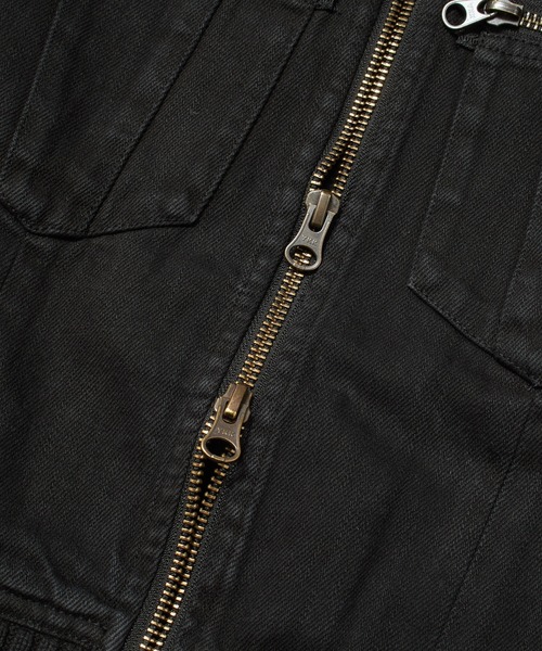 X-girl（エックスガール）の「FADED RIBBED SLEEVE JACKET（ブルゾン・レディース・ブラック/ブラウン/ネイビー・S/M）」の16枚目の写真