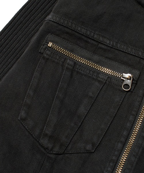 X-girl（エックスガール）の「FADED RIBBED SLEEVE JACKET（ブルゾン・レディース・ブラック/ブラウン/ネイビー・S/M）」の17枚目の写真