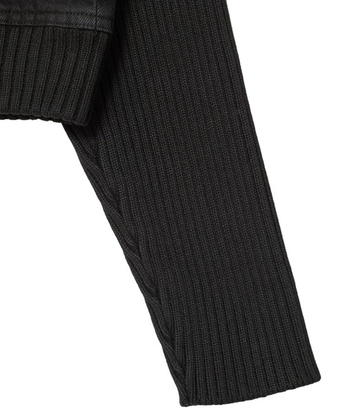 X-girl（エックスガール）の「FADED RIBBED SLEEVE JACKET（ブルゾン・レディース・ブラック/ブラウン/ネイビー・S/M）」の21枚目の写真