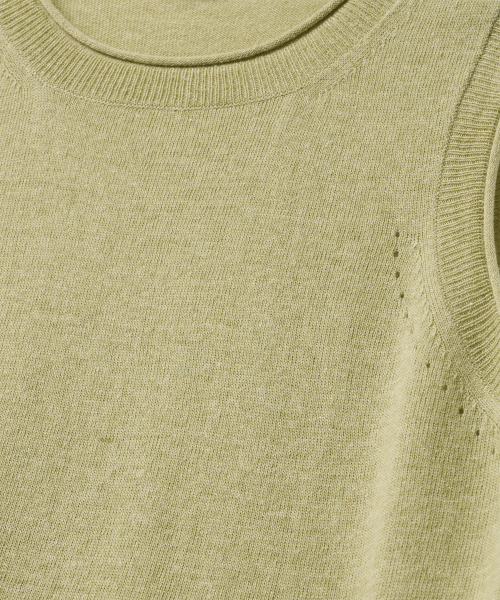 ANOTHER OFFICE WOMEN(アナザー オフィス ウーマン)の「w. Pauline Rolled Knit Vest (Moss Green)(ベスト・レディース・その他・FREE)」の4枚目の写真
