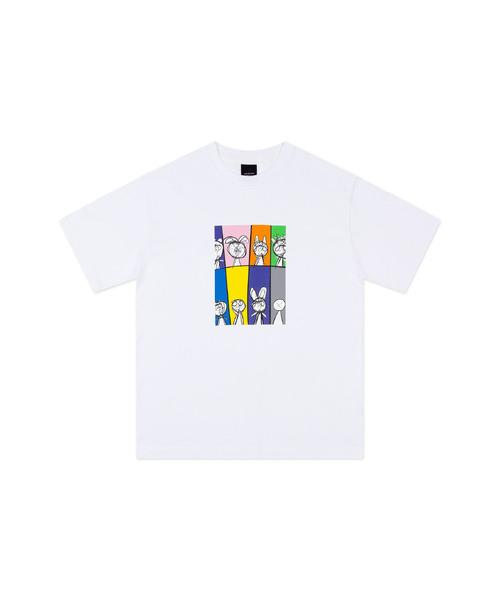 XHUA'T(スアト)の「ペルソナポップTシャツ(Tシャツ/カットソー・メンズ・ホワイト/ブラック/ピンク・X-LARGE/MEDIUM/LARGE)」の1枚目の写真