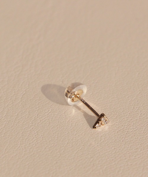 JUPITER（ジュピター）の「【K10】ダブルロックピアスキャッチ/ドーム（ピアス（両耳用）・レディース・ゴールド・FREE）」の3枚目の写真