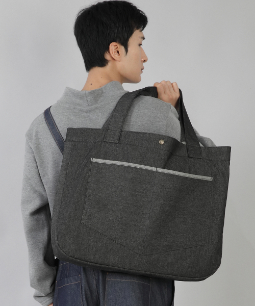 SAINTCREW(セントクルー)の「ラウンドボリュームペンタゴンポケットエコバッグ RVP-146 デニムブラック(エコバッグ/サブバッグ・メンズ・その他・フリー)」の3枚目の写真