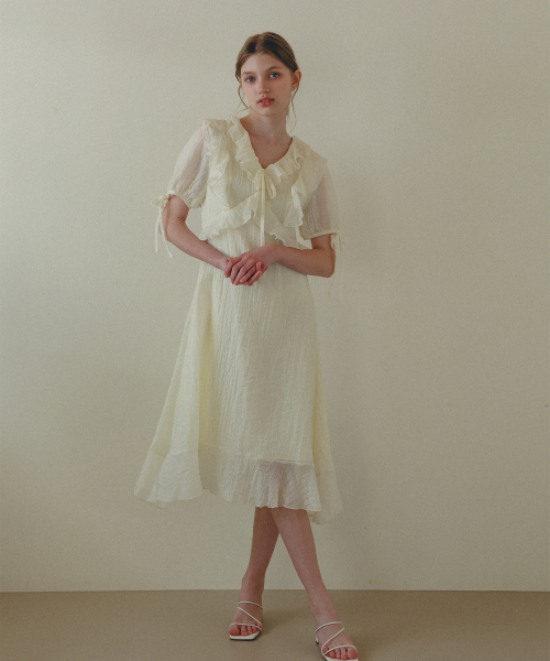 HYBERNAT(ハイバーナット)の「フリルドレス_クリーム(ワンピース・レディース・その他・SMALL/MEDIUM)」の7枚目の写真