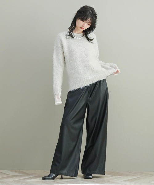 セール】フェイクレザーワイドパンツ（その他パンツ）｜The rejoice
