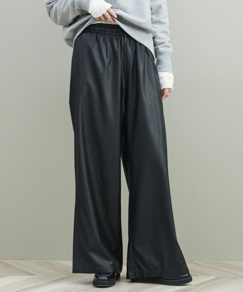 レザーワイドパンツ セール】フェイクレザーワイドパンツ（その他パンツ）｜The rejoice