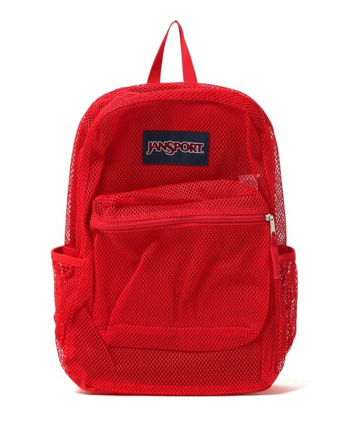 JANSPORT(ジャンスポーツ)の「JANSPORT / ECO MESH PACK(バックパック/リュック・レディース・レッド・ONE SIZE)」の1枚目の写真
