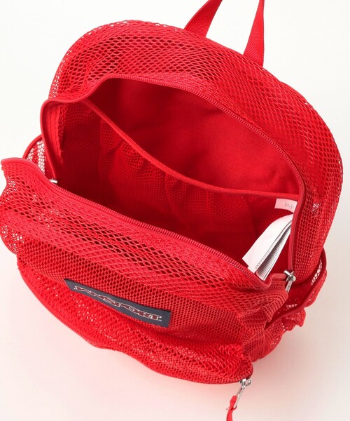 JANSPORT(ジャンスポーツ)の「JANSPORT / ECO MESH PACK(バックパック/リュック・レディース・レッド・ONE SIZE)」の8枚目の写真