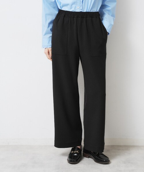 Dessin（デッサン）の「【ウエストゴム/洗える】ツイルセミワイドパンツ（その他パンツ・レディース・キャメル/ブラック・03/02/01/00）」の2枚目の写真