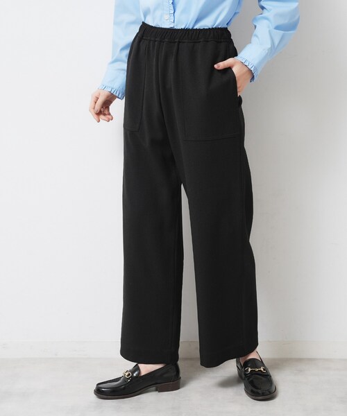 Dessin（デッサン）の「【ウエストゴム/洗える】ツイルセミワイドパンツ（その他パンツ・レディース・キャメル/ブラック・03/02/01/00）」の11枚目の写真