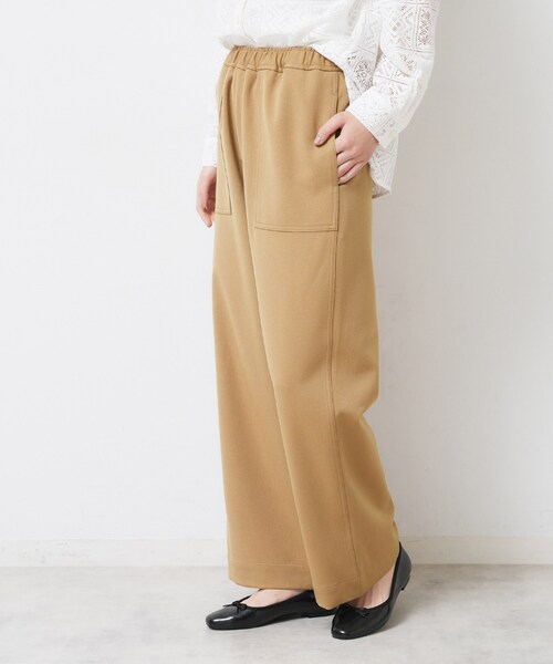 Dessin（デッサン）の「【ウエストゴム/洗える】ツイルセミワイドパンツ（その他パンツ・レディース・キャメル/ブラック・03/02/01/00）」の16枚目の写真