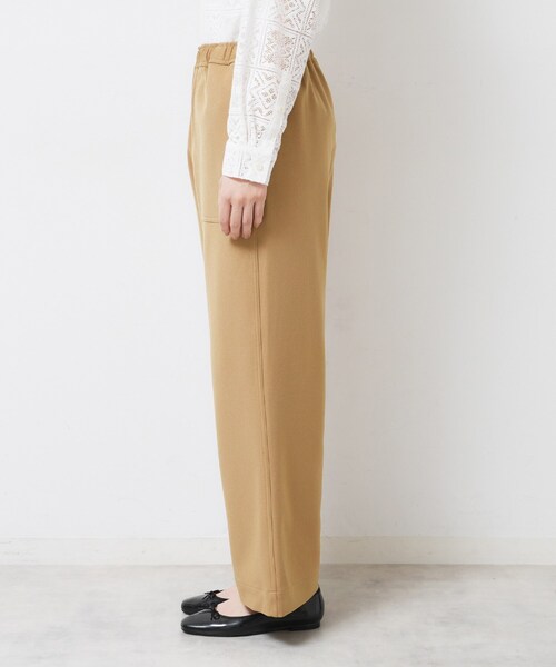 Dessin（デッサン）の「【ウエストゴム/洗える】ツイルセミワイドパンツ（その他パンツ・レディース・キャメル/ブラック・03/02/01/00）」の5枚目の写真