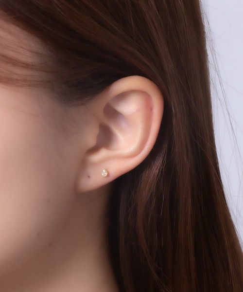 TONE SELECT GOODS(トーンセレクトグッズ)の「【Peony/ピオニー】/ステンレスポスト 片耳用 アクアドロップピアス(ピアス(片耳用)・レディース・シルバー/ゴールド・FREE)」の3枚目の写真