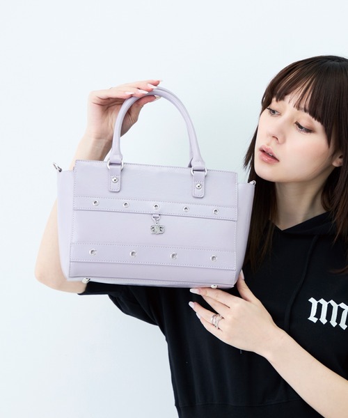 GYDA(ジェイダ)の「GYDA(ジェイダ)2WAYハンドバッグ ショルダーバッグ GY-B435 ダブルベルト(ハンドバッグ・レディース・アイボリー/パープル/ブラック・FREE)」の5枚目の写真