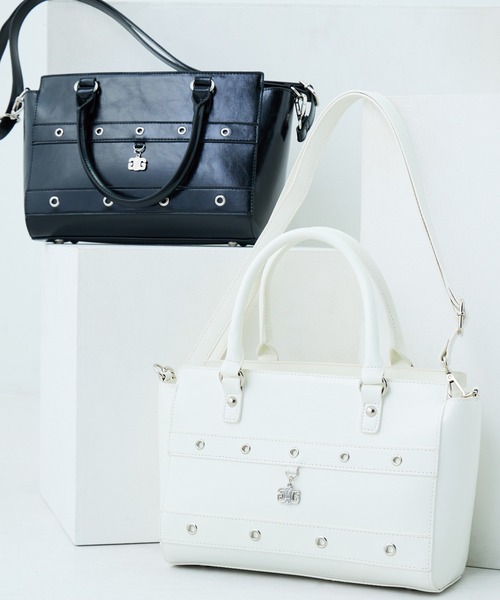GYDA(ジェイダ)の「GYDA(ジェイダ)2WAYハンドバッグ ショルダーバッグ GY-B435 ダブルベルト(ハンドバッグ・レディース・アイボリー/パープル/ブラック・FREE)」の8枚目の写真