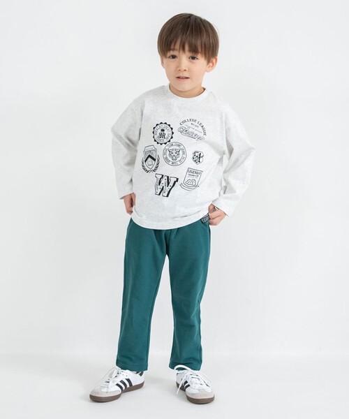 BRANSHES（ブランシェス）の「【防汚加工/ブランシェスmini】やわらかカットロングパンツ（その他パンツ・キッズ・杢グレー/チャコールグレー/グリーン/ブラウン/カラフル・100/120/110/130/80/90）」の10枚目の写真