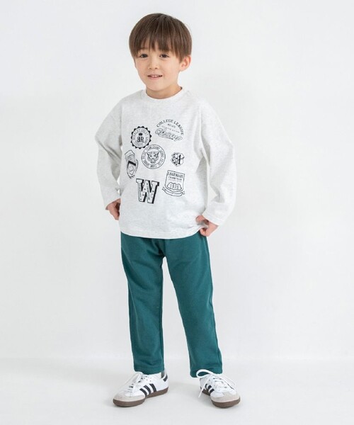 BRANSHES（ブランシェス）の「【防汚加工/ブランシェスmini】やわらかカットロングパンツ（その他パンツ・キッズ・杢グレー/チャコールグレー/グリーン/ブラウン/カラフル・100/120/110/130/80/90）」の11枚目の写真