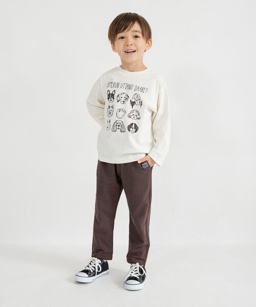 BRANSHES（ブランシェス）の「【防汚加工/ブランシェスmini】やわらかカットロングパンツ（その他パンツ・キッズ・杢グレー/チャコールグレー/グリーン/ブラウン/カラフル・100/120/110/130/80/90）」の6枚目の写真