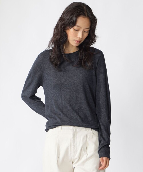 ECOALF（エコアルフ）の「MILO ライトウール ニット / MILO KNIT WOMAN（ニット/セーター・レディース・チャコールグレー/グレー・S/XS）」の5枚目の写真