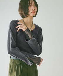 PAGEBOY | ヴィンテージテレコレイヤードスリーブ(Tシャツ/カットソー)