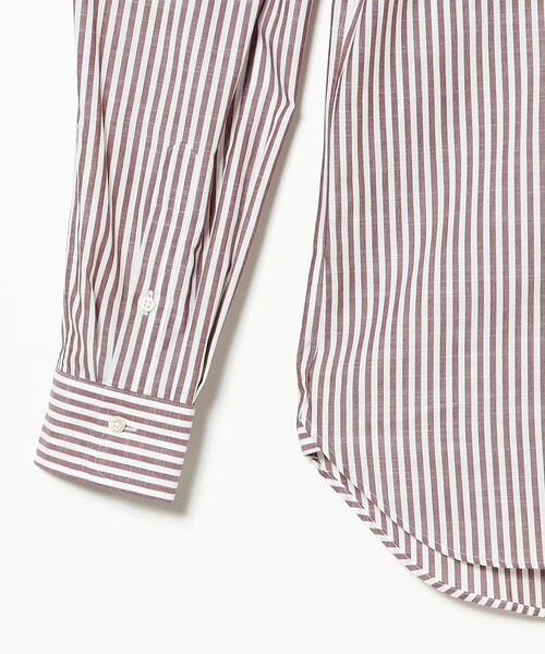BEAMS F(ビームスエフ)の「コットン ロンドンストライプ ボタンダウン シャツ(シャツ/ブラウス・メンズ・レッド系その他5・37/38/39/40/41)」の5枚目の写真