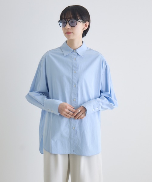 Paradise Picnic（パラダイスピクニック）の「cloche タックイン風カラーシャツ（シャツ/ブラウス・レディース・ブルー/ホワイト/イエロー・FREE）」の14枚目の写真