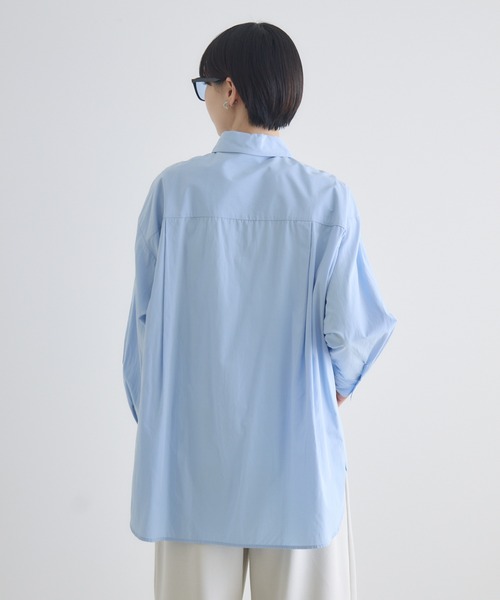 Paradise Picnic（パラダイスピクニック）の「cloche タックイン風カラーシャツ（シャツ/ブラウス・レディース・ブルー/ホワイト/イエロー・FREE）」の16枚目の写真