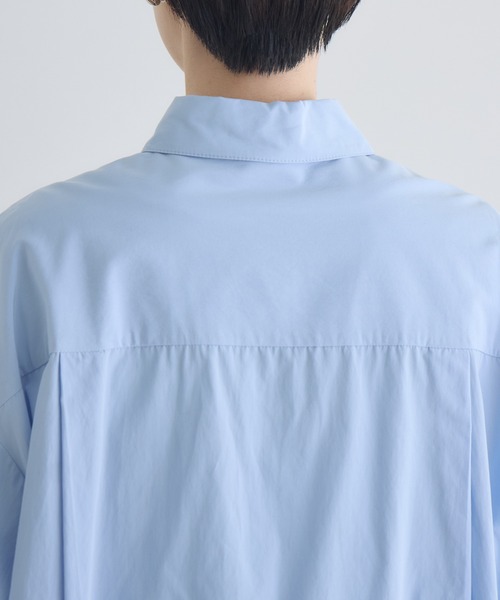 Paradise Picnic（パラダイスピクニック）の「cloche タックイン風カラーシャツ（シャツ/ブラウス・レディース・ブルー/ホワイト/イエロー・FREE）」の5枚目の写真
