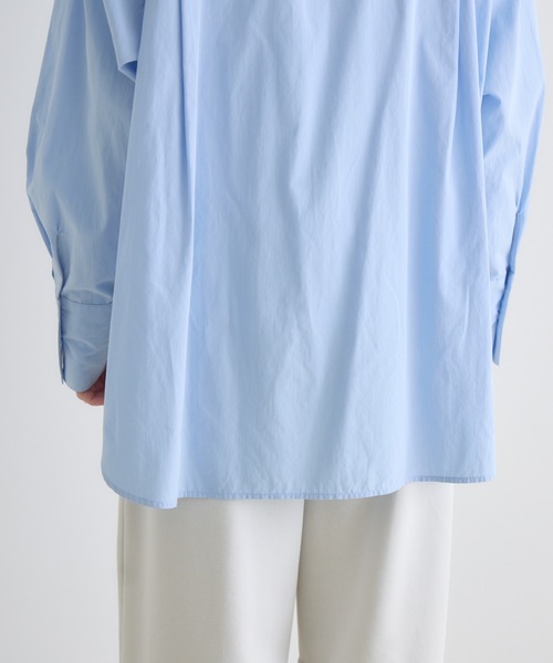 Paradise Picnic（パラダイスピクニック）の「cloche タックイン風カラーシャツ（シャツ/ブラウス・レディース・ブルー/ホワイト/イエロー・FREE）」の6枚目の写真