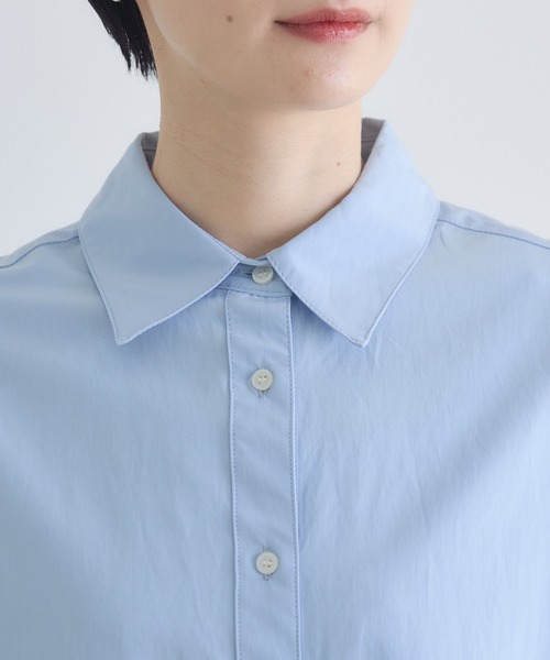 Paradise Picnic（パラダイスピクニック）の「cloche タックイン風カラーシャツ（シャツ/ブラウス・レディース・ブルー/ホワイト/イエロー・FREE）」の7枚目の写真