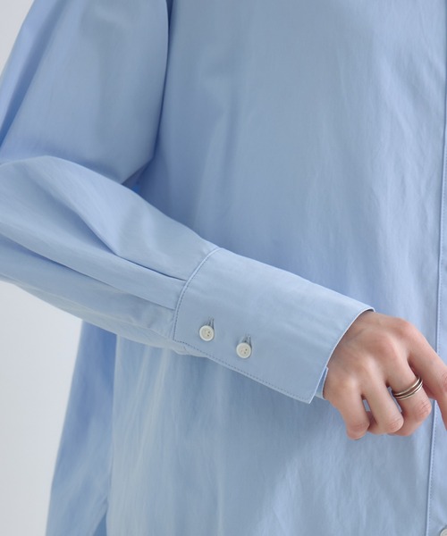 Paradise Picnic（パラダイスピクニック）の「cloche タックイン風カラーシャツ（シャツ/ブラウス・レディース・ブルー/ホワイト/イエロー・FREE）」の9枚目の写真