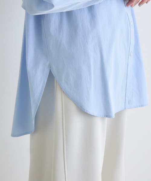 Paradise Picnic（パラダイスピクニック）の「cloche タックイン風カラーシャツ（シャツ/ブラウス・レディース・ブルー/ホワイト/イエロー・FREE）」の10枚目の写真