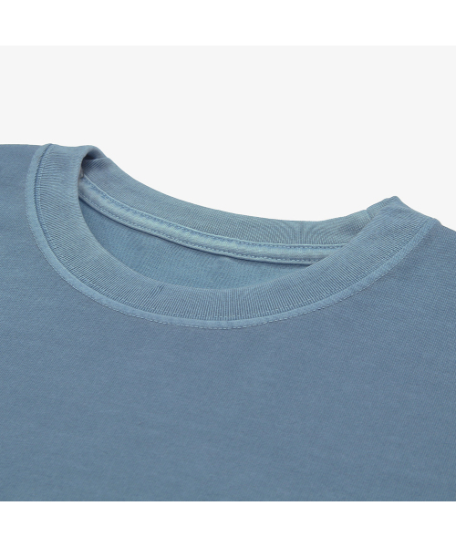 SATURDAY LEISURE CLUB(サタデーレジャークラブ)の「Pigment Dyed T-shirt(Unisex) / Small S.L.C Logo - Sky Blue(Tシャツ/カットソー・レディース・その他・M/L)」の5枚目の写真