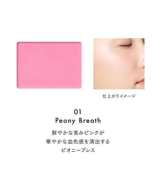 LUNASOL（ルナソル）の「カラーリングブリーズ（チーク・レディース・08 Euphoric Glow/07 Muted Shade/05 Rose Serenity/03 Petal Waltz/06 Misty Aura/04 Horizon Glow/02 Sunkissed Bliss/01 Peony Breath・FREE）」の15枚目の写真