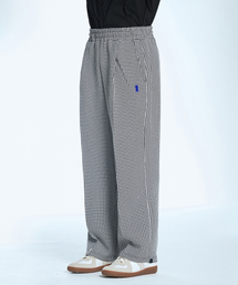 SECONDMONO（セカンドモノローグ）の「ハウンドトゥースワイドバンディングパンツホワイトSEPT018WHITE（スラックス）」