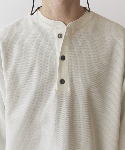 Lui's（ルイス）の「鹿の子ヘンリーネックプルオーバー（Tシャツ/カットソー・メンズ・ネイビー/ホワイト/ブラック・FREE）」の19枚目の写真